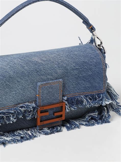 fendi denim tote bag|Fendi denim baguette vintage.